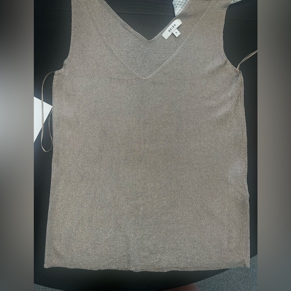 Reiss V-Neck Gold Knit Top - size small - Picture 8 of 11